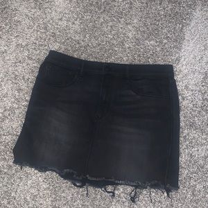 express black denim skirt